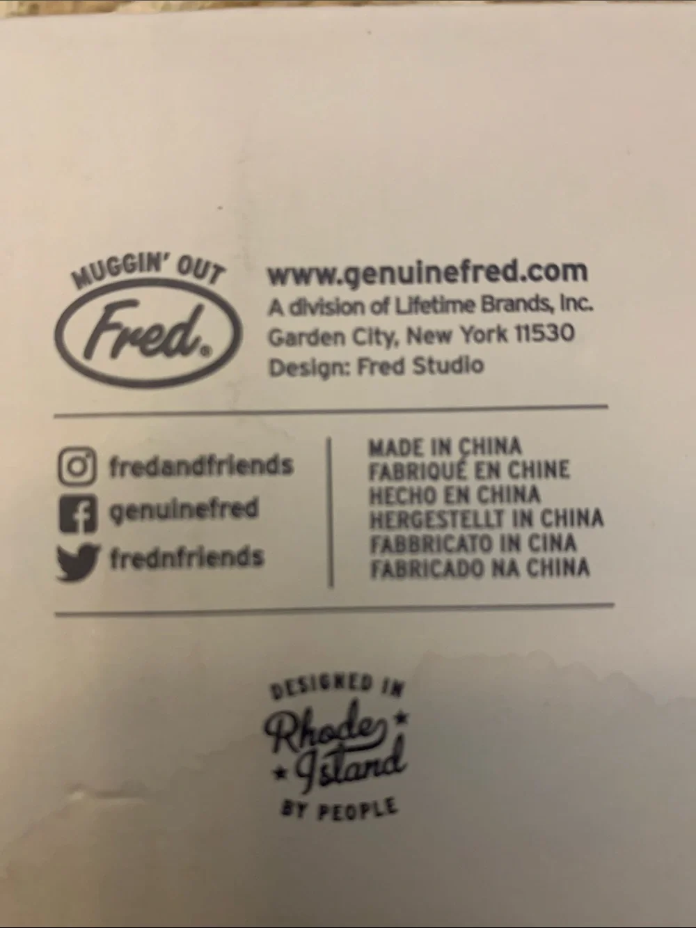 Genuine Fred inspired to do stuff funny coffee cup NEW